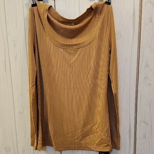 Women's Tan Long Sleeve Top